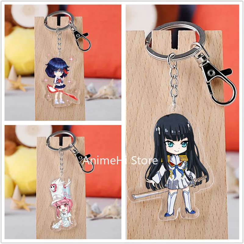 

20 pcs/lot KILL la KILL Acrylic Keychain Toy Matoi Ryuuko Figure Bag Pendant Key Ring Gifts