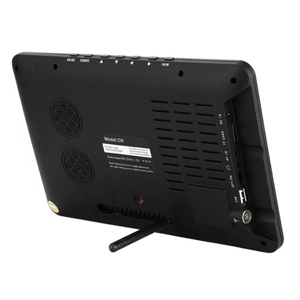 LEADSTAR 9 дюймов Портативный ТВ DVB-T2 ATSC ISDB-T tdt цифровой и аналоговый мини без рамки с