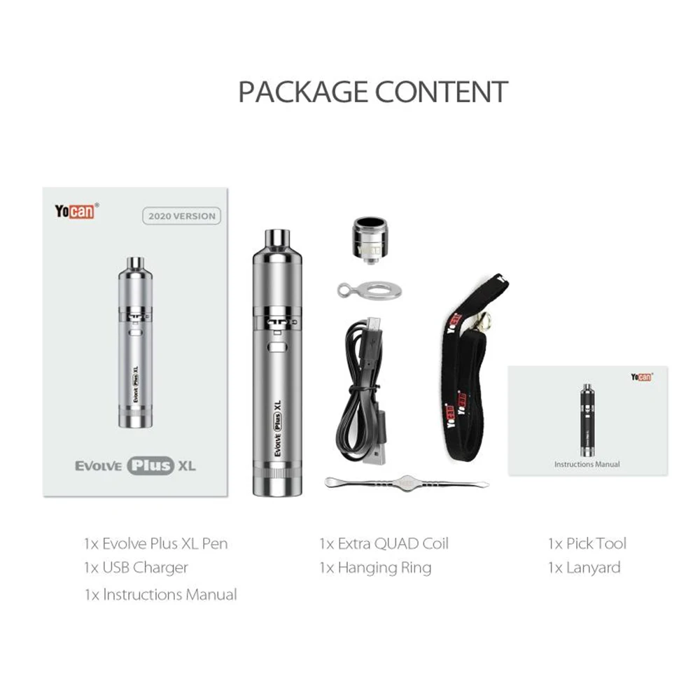 

100% Original Yocan Evolve Plus XL Wax Jar Portable Mod Kit Igniter Accessory