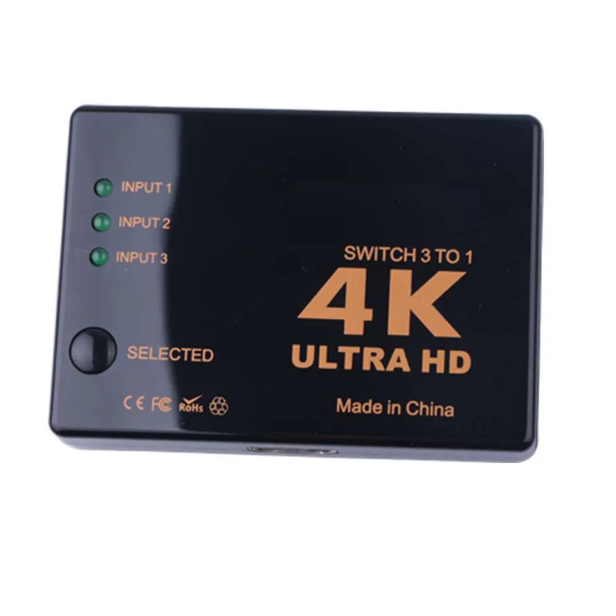 Камера 4K Mini 3 Порты и разъёмы коммутатор совместимому с HDMI разветвитель * 2K 3D