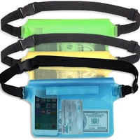 waterproof swimming bag mobile phone pouch case easy carrying shoulder waist pack touch screen swimming portable parts