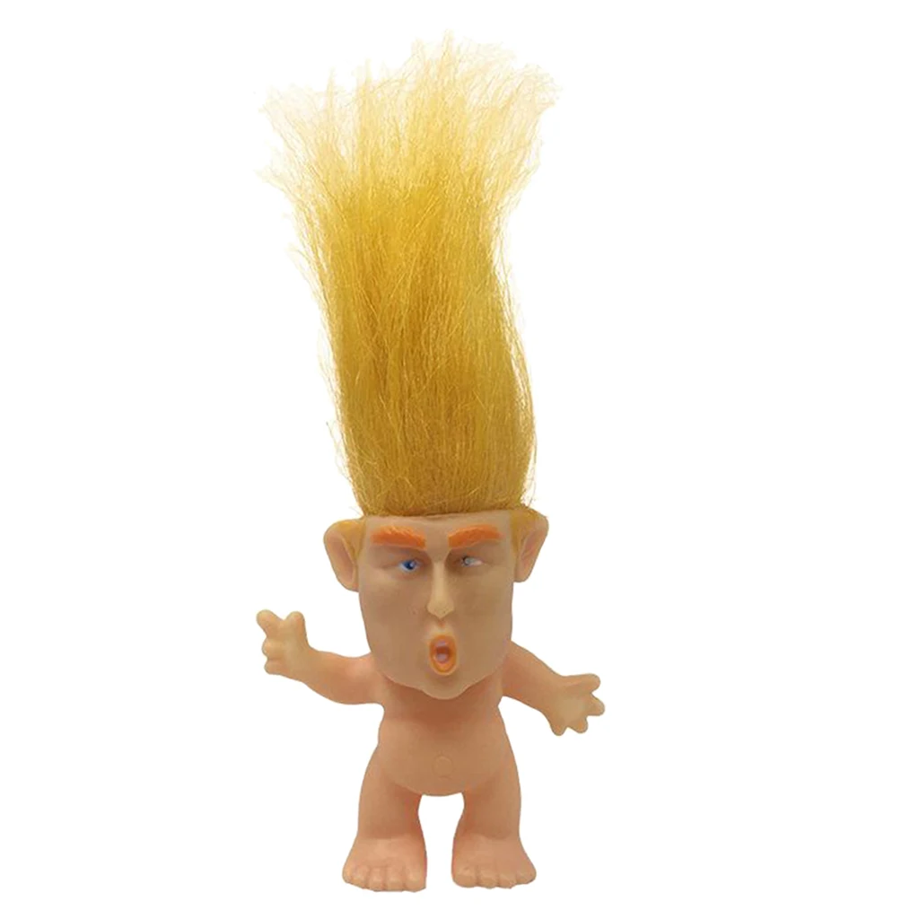 The President Trump Troll 6cm Doll with Hair Lucky Dolls Miniature Kids Toys |