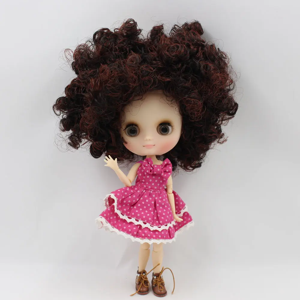 Кукла шарнирная с черными вьющимися и матовыми лицами 1/8 | Игрушки хобби