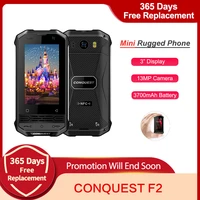conquest mini phone f2 ip68 waterproof rugged smartphone mobile phone fingerprint nfc android 4g lte cheap cell phone cellphones