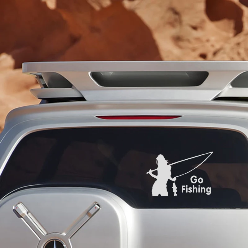 Angler Go Рыбалка автомобиль стикер лодки смешная шутка Горячая крутая Стайлинг