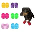 Обувь для домашних животных, Обувь для собак, дышащие тапочки, нескользящая обувь для маленьких собак, разноцветная обувь ярких цветов, летняя обувь для домашних животных