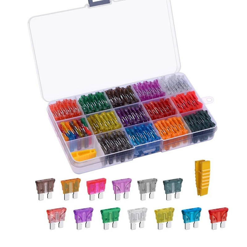 

130 шт. ассортимент автомобильных предохранителей со стандартным лезвием, 1 А, 2 А, 3 А, 4 а, 5 А, а, 10 А, 15 А, 20 А, 25 А, 30 А, 35 А, 40 А, комплект автоматических предохранителей со средним лезвием-Atc/Apr/