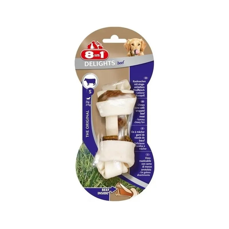 8in1 DELIGHTS Beef S косточка с говядиной для мелких и средних собак (11 см) | Дом сад