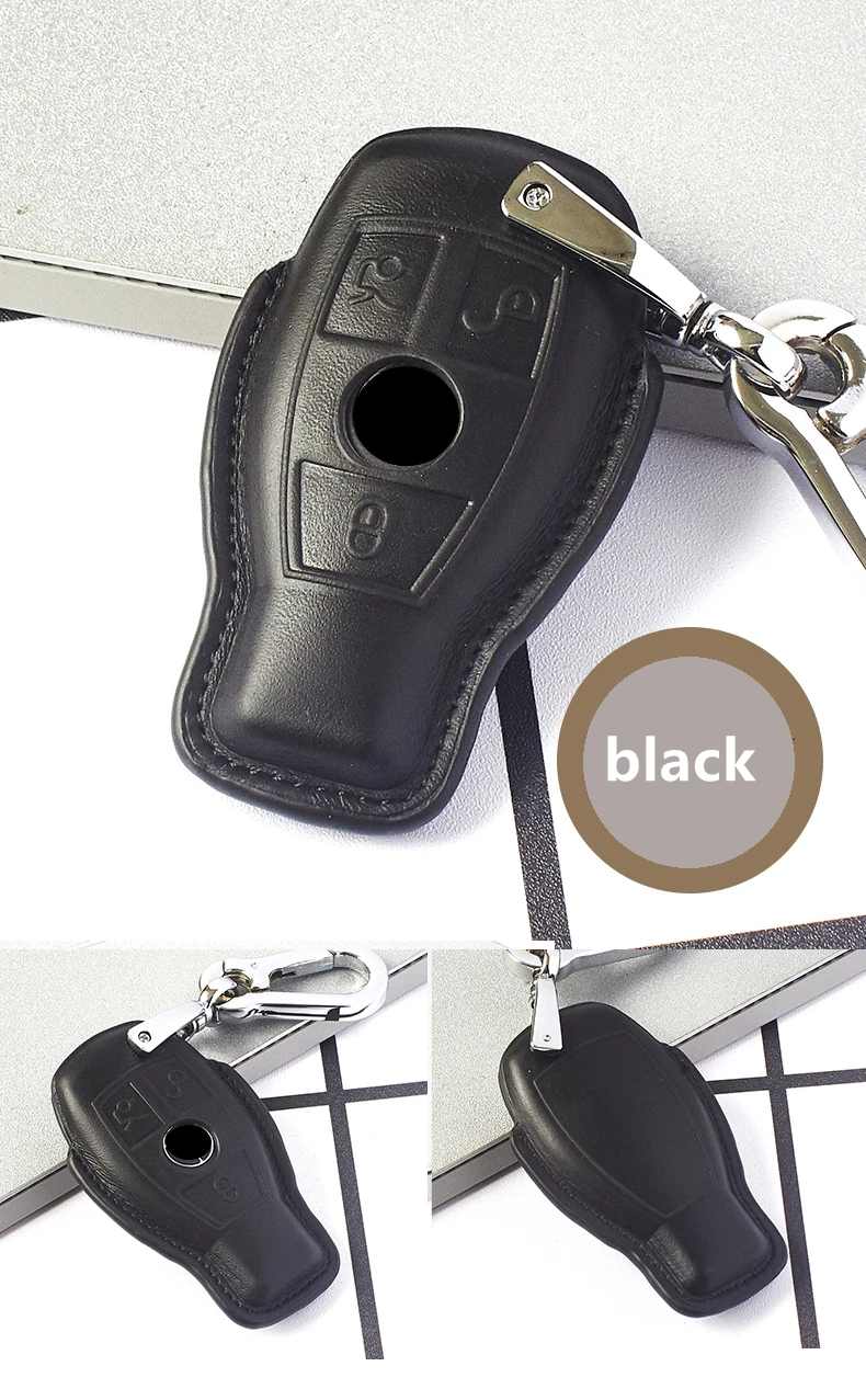 Автомобильный чехол для ключей из натуральной кожи Mercedes Benz W205 W211 W221 C117 A B C E S R CLA GLE