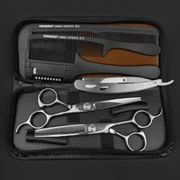barber scissors 6 0 japanese stainless steel hairdressing scissors hair cutting shears thinning scissors haircut set