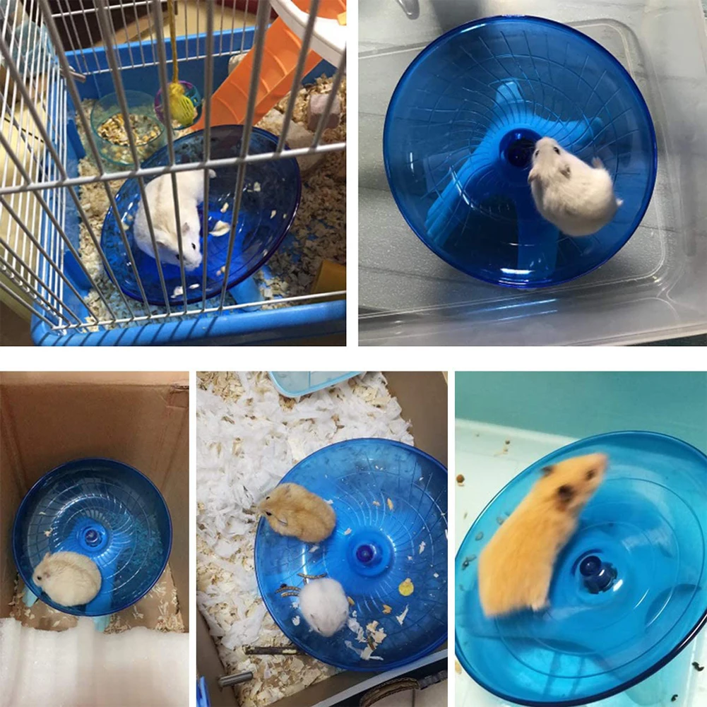 

Hamster Flying Saucer Wheel Jogging Running Spinner for Rat Gerbils Mice Chinchilla Guinea Pig Squirrel and Other Small Animal
