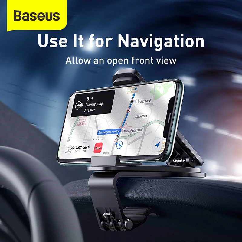 baseus car phone holder for car center console universal phone holder for 4 7 6 5 inchs car mount adjustable car phone stand free global shipping