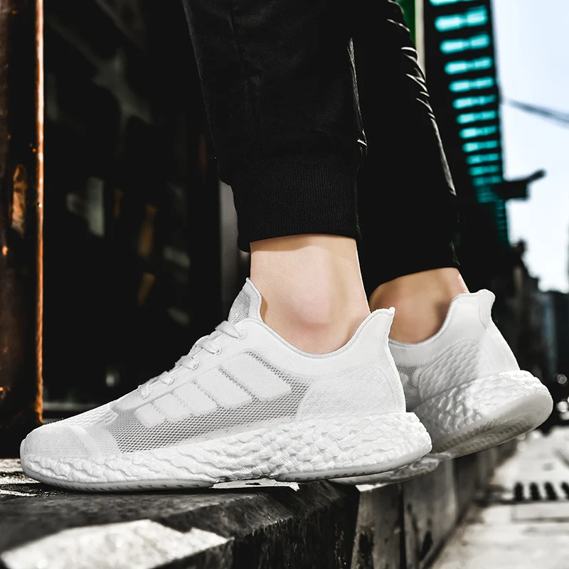 

2020 Fashion New Popcorn Breathable Casual Sports Jogging Shoes Lightweight Sports Men's Shoes Breathable Hard-Wearing Sneakers