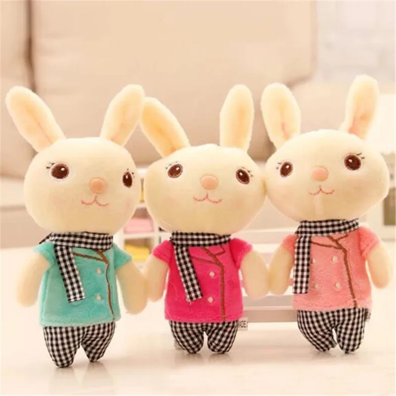 

1PCS Mini Plush Scarf Rabbit Toys Cartoon Cute Soft Stuffed Bunny Toy Small Pendant Kids Playmate Unisex Valentine Gifts 13CM
