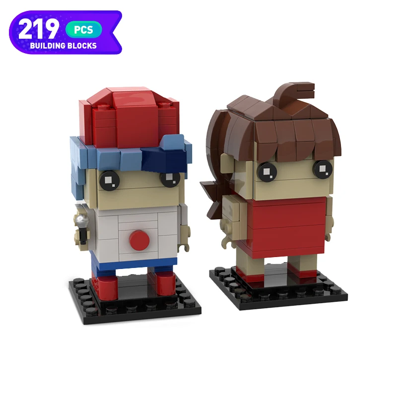 

Moc Friday Funk Night Game Series Figure Boyfriend Brickheadz Ornaments Building Blocks Toy Assembly Model Children's Toys Gifts