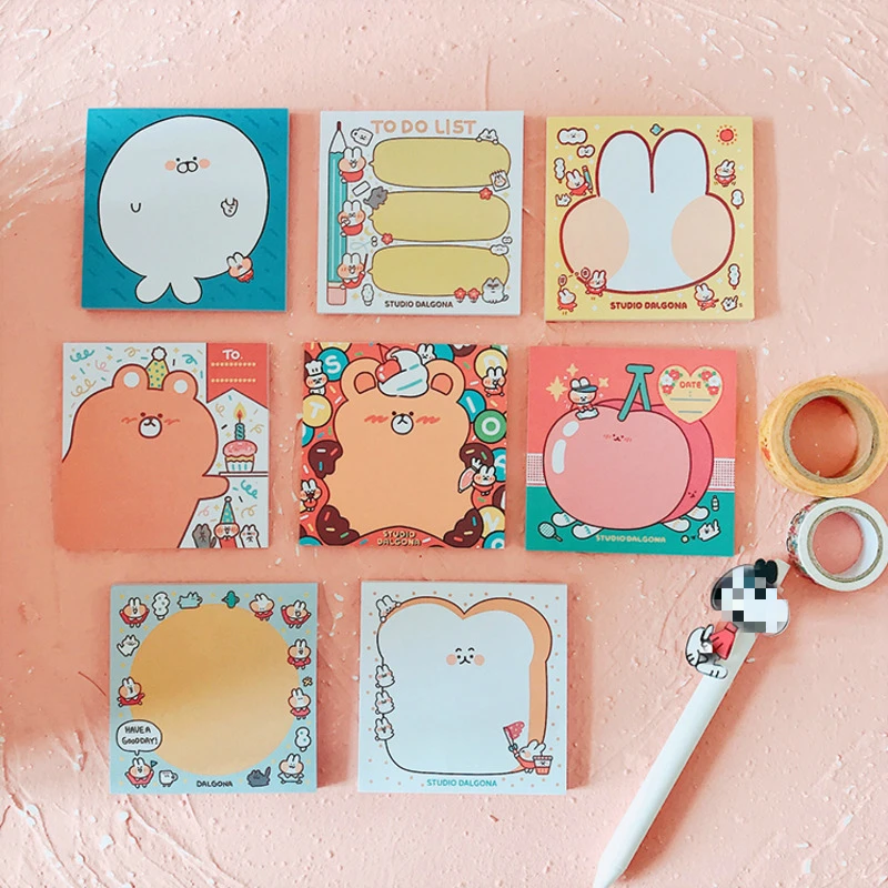 50 листов Радужный кролик Блокнот студент Тетрадь канцелярские план Бумага супер