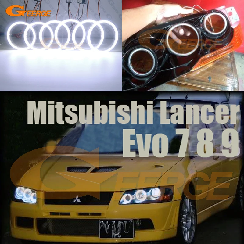 Для Mitsubishi Lancer Evo 7 8 9 2002 2007 отличный ультра яркий дневной светильник COB led angel eyes halo