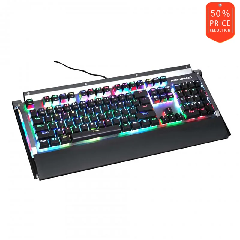 Motospeed CK98 Kailh BOX Switch 104 клавиши NKRO USB Проводная Механическая игровая клавиатура с RGB