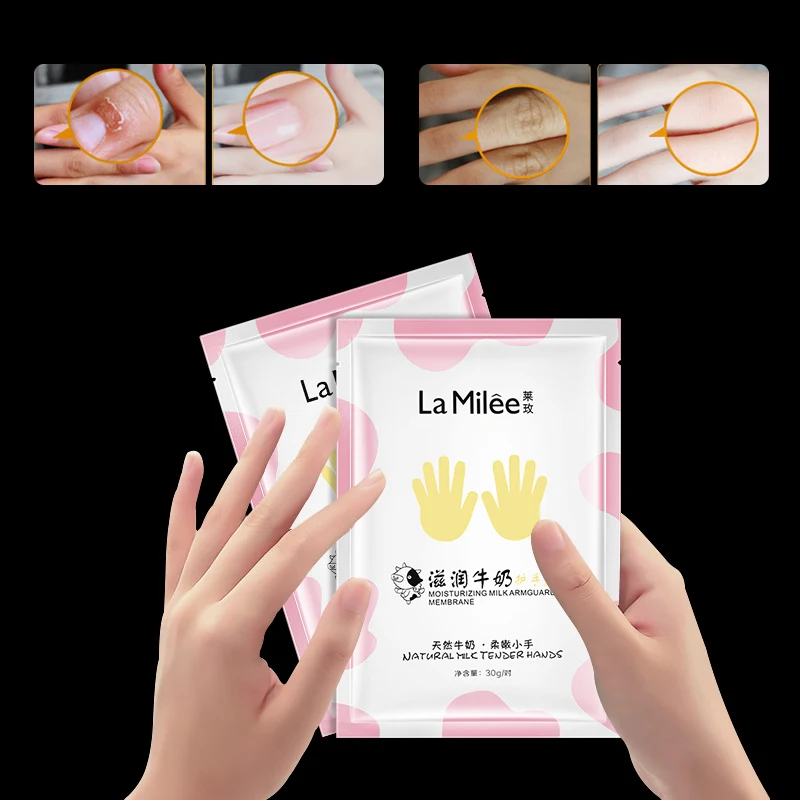 

LAMILEE Milk Moist Hand Skin Care Hand Mask Moisturizing Glove Whitening Exfoliating Calluses Anti Chapping Care Tender