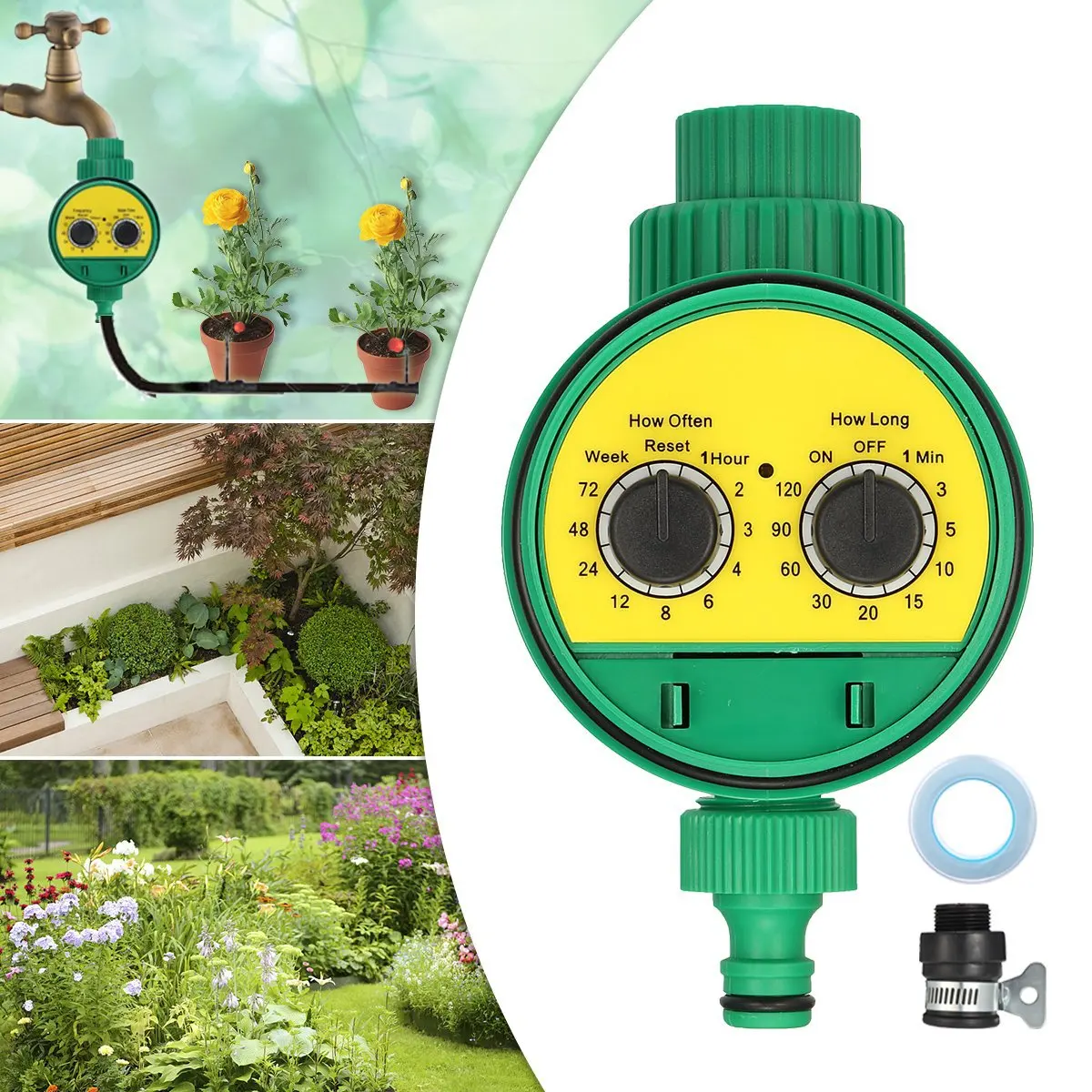 

Garden Water Timer Programmable Sprinkler Filter Timer Outdoor Yard Lawn Greenhouse Drip Irrigation Watering Plant System