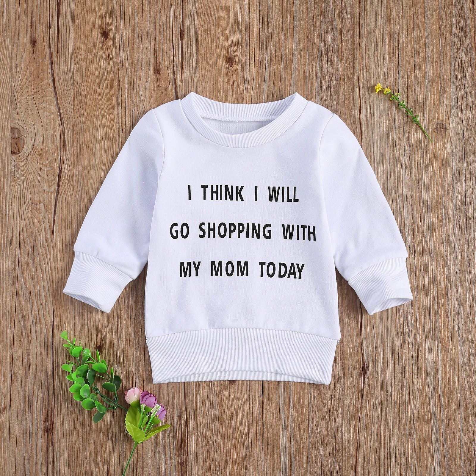 Свитер с буквенным принтом для новорожденных повседневный Стильный пуловер