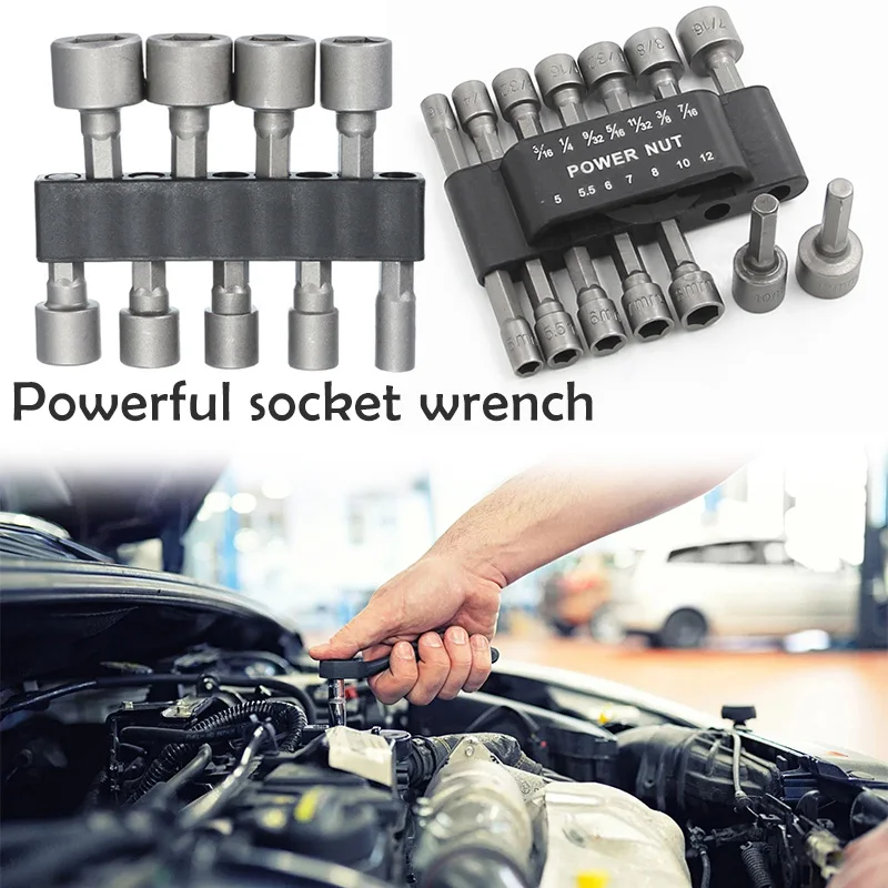 Метрическая гайка для болтов 1/4 шестигранный хвостовик адаптер