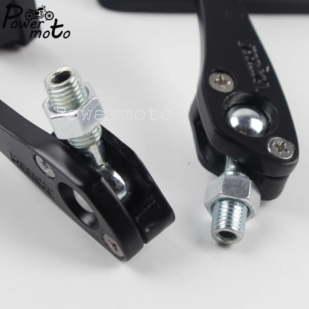 Мотоциклетные пользовательские черные прямоугольные боковые зеркала для Honda Yamaha