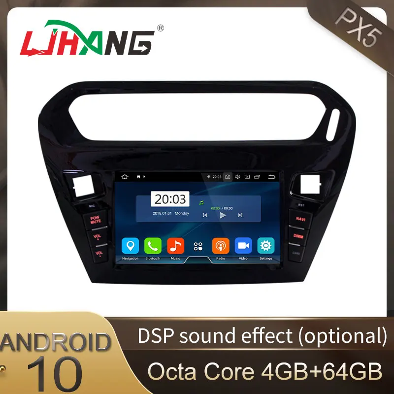 LJHANG 4G + 64G Android 10 автомобильный радиоплеер для Peugeot 301 Citroen Elysee 2014 2016 WIFI