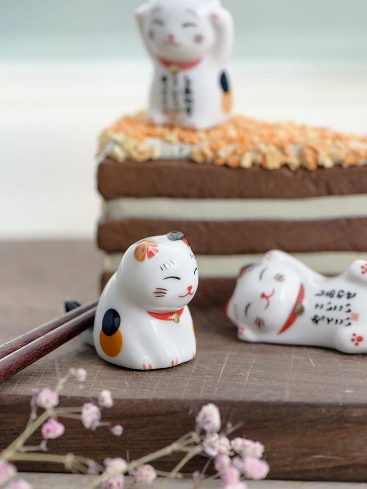 Домашний декор керамический котенок Держатель для палочек plutus столовые приборы