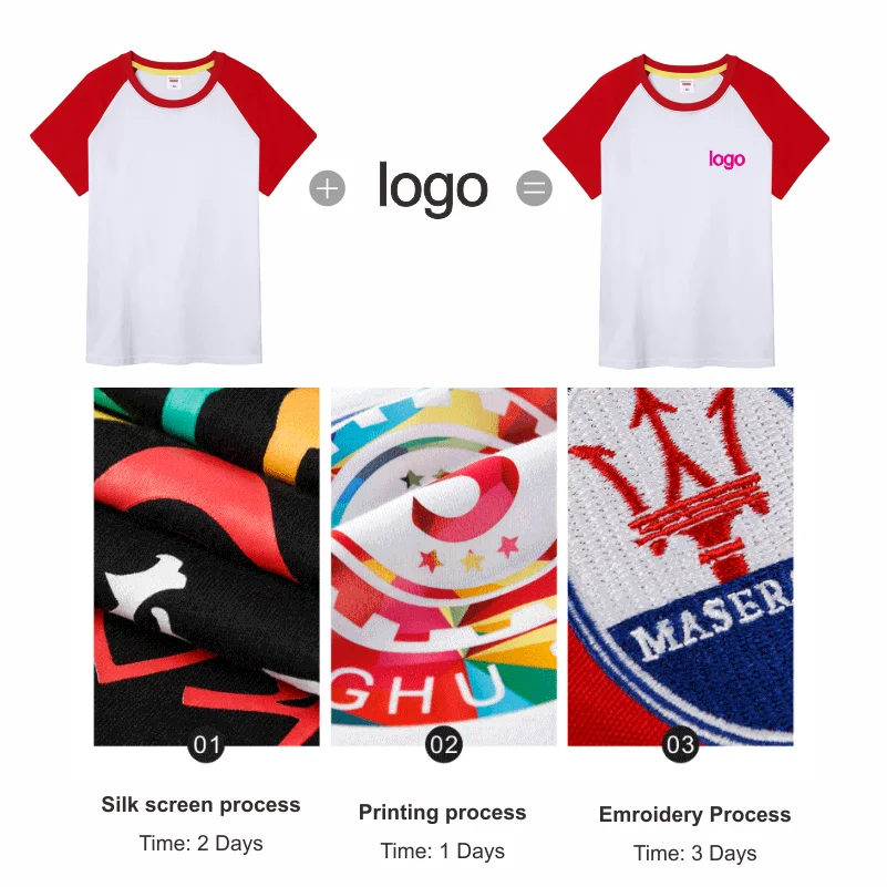 

YOTEE2020 new cotton raglan short sleeve round neck T-shirt company group custom embroidery t-shirt customization