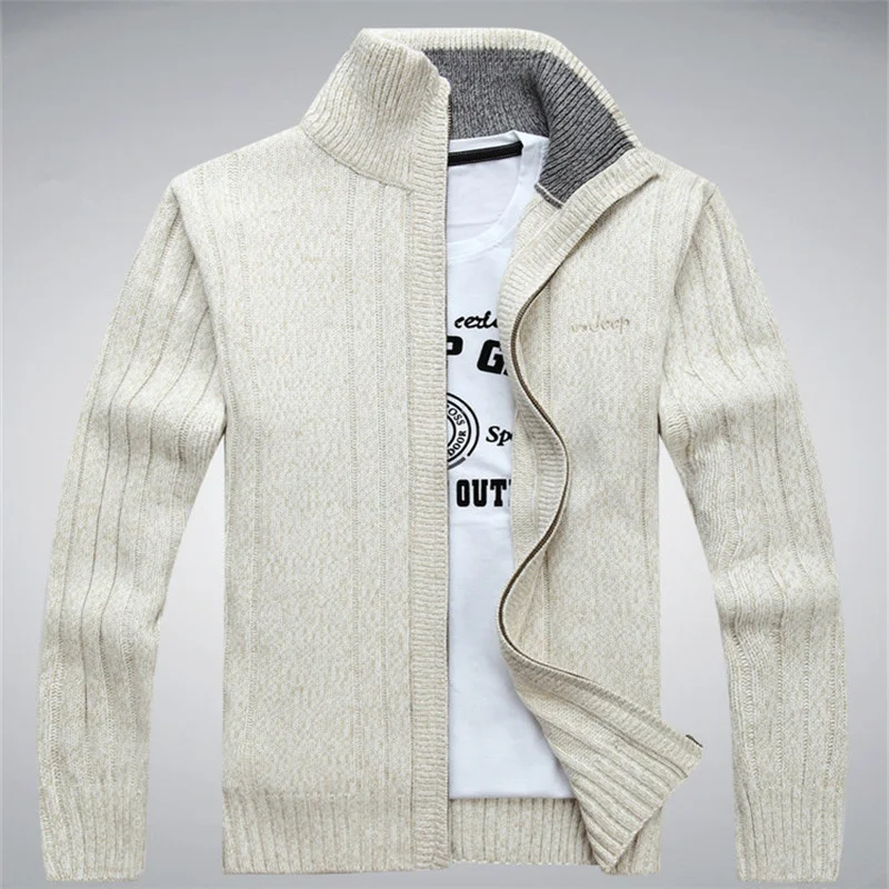 

Male casual winter sweater, thick and hot cashmere cardigan jackets, knitted or crocheted