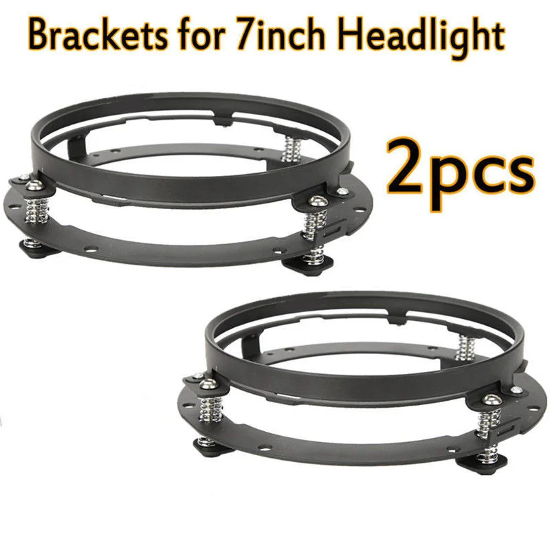 2 PCS BRACKET 2 шт. автомобиля светодиодный 7 дюймов круглый фар Conversion Kit для VW Beetle классический Volkswagen Lada Niva городской рюкзак для Jeep Wrangler Hummer Harley - Цвет: 2 PCS BRACKET