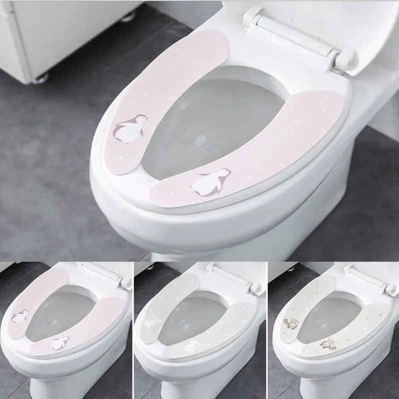 1 пара мягкие тёплые Чехлы для унитаза из нетканого материала|Чехлы на сиденья