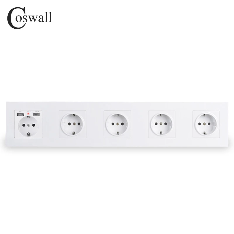 Настенный светильник COSWALL с двумя портами USB для зарядки со скрытым мягким