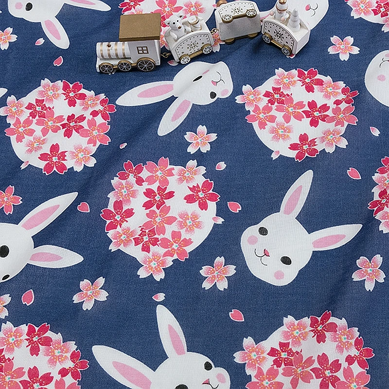 С японским Кроликом игрушечный напечатанные мягкий двойной Слои хлопковая