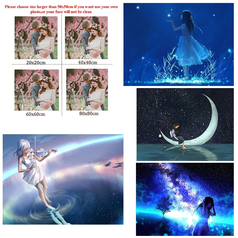 

Diy Diamond Painting Custom Figure Painting Violin Girl Square Diamond Round Diamond Full Diamond Cross Stitc Mosaic Home Decora