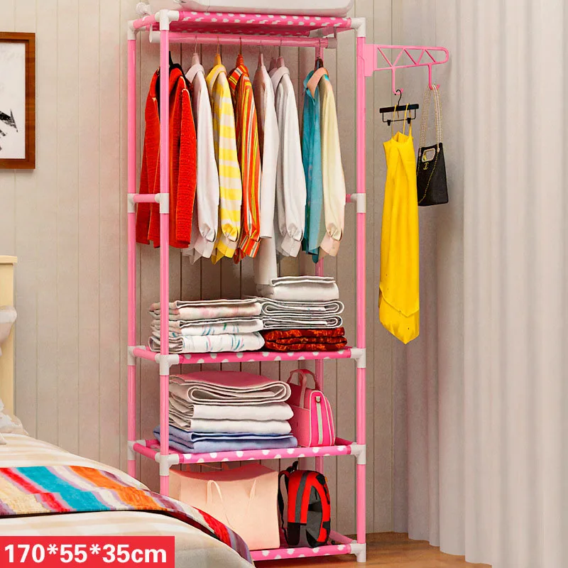 

Simple Coat Rack Floor Hanger Creative Standing Clothes Rack Bedroom Wardrobe Closet Living Room Storage Shelf Metal Furniture