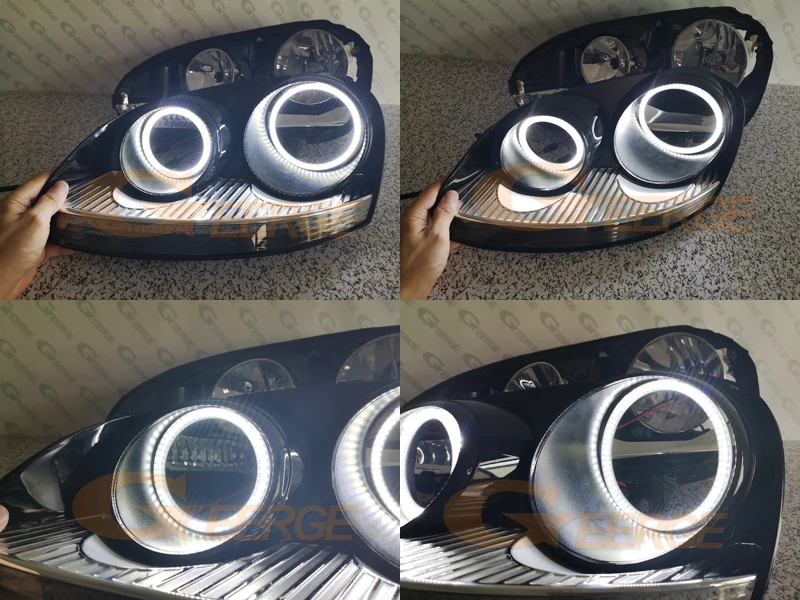 Для Volkswagen VW Golf Rabbit Jetta GTI R32 MKV MK5 2005-2010 галогенная фара ультра яркий smd комплект светодиодов «глаза ангела» DRL