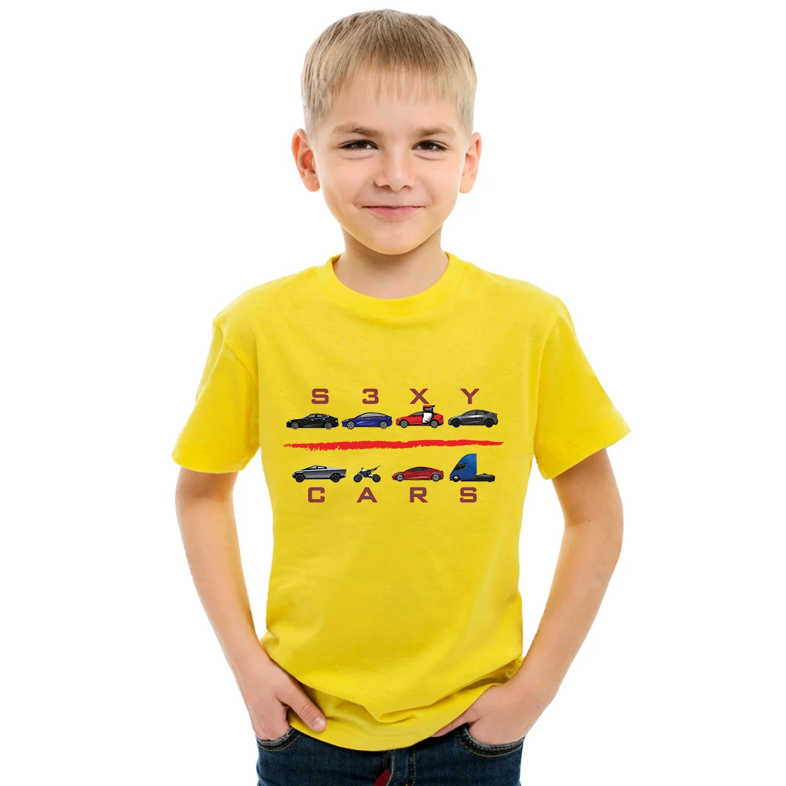Детские футболки из 100% хлопка детские топы футболка с принтом Tesla Спортивная