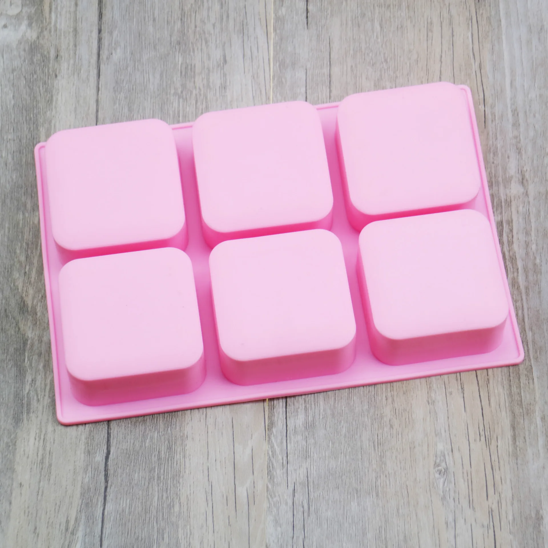 Силиконовые 6 даже куб филе торта квадратный мыло ручной работы форма для желе