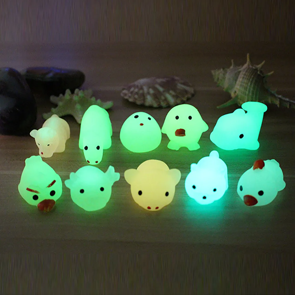 

Luminous Mochi Cat Squeeze Fidget Toy Stress Anxiety Reliever Decompression Toys For Kids Home Decor juguete antiestres niÃ±os c1