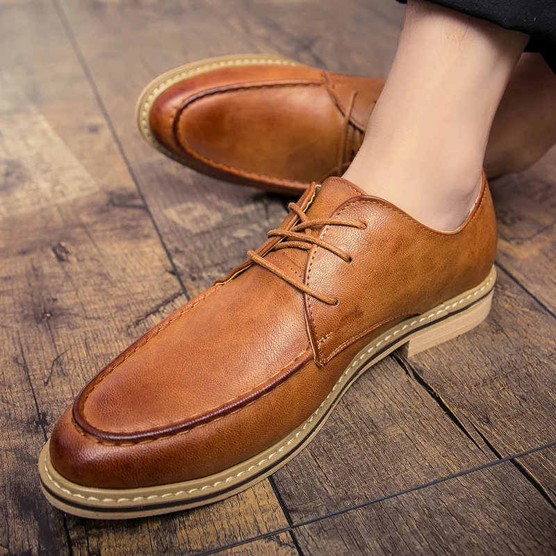 Handmade Italian Style Men Dress Loafers Microfiber Leather Formal Business Oxfords Shoes Men's Flats for Party | Обувь