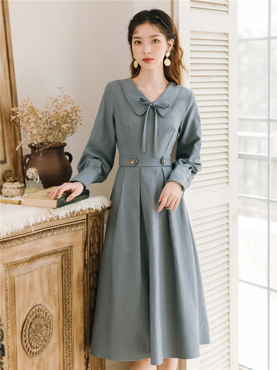 Новинка 2020 модная женская одежда платья в стиле ретро для осени и зимы|Женские
