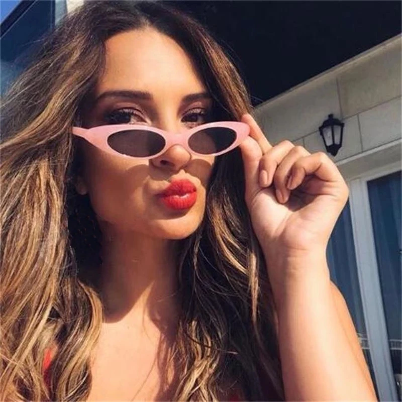 

OLOPKY Cateye Retro Sunglasses Women 2022 Luxury Designer Eyewear Women/Men Pink Small Glasses Women Cat Eye Gafas De Sol Mujer