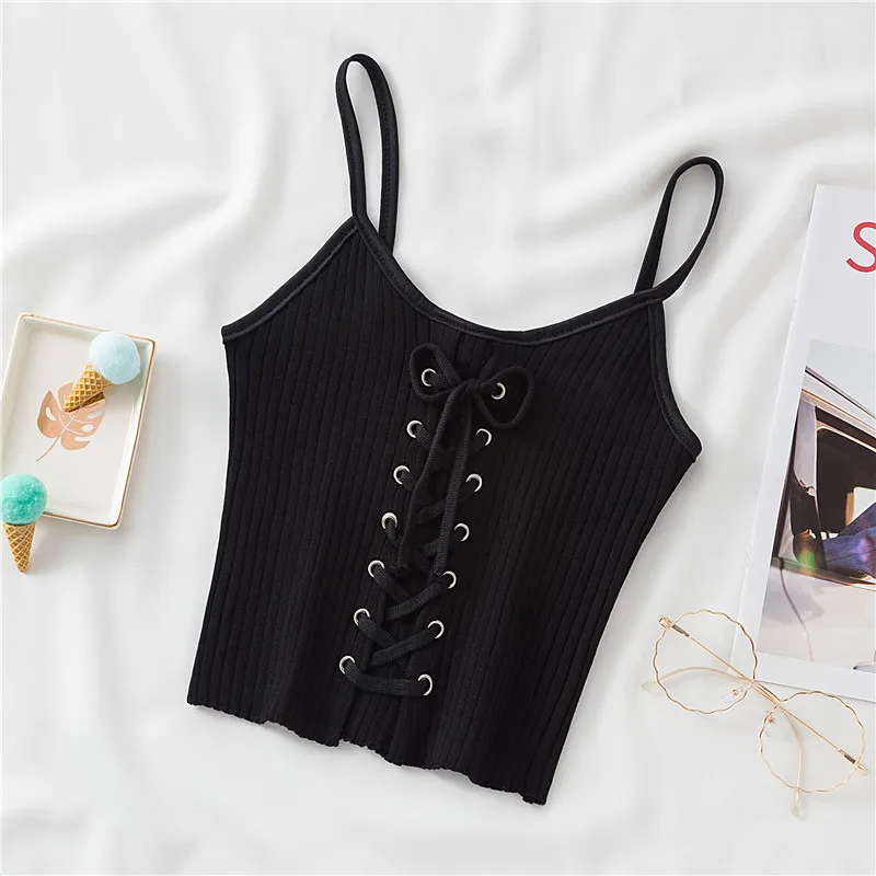 Кольца дневник повязки Майки Женское Повседневное платье на лямках Топы вязаные