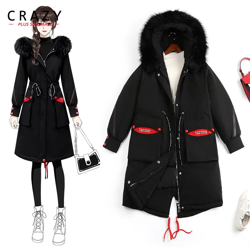 

Winter 2020 New Plus Size Women's Fashion Style Cotton-padded Jacket Meat Cover Outwear Overcoat 8975 bubble coat