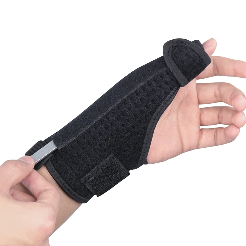 1pc Wrist Support Thumb Cover Left / Right Hand Breathable Adjustable Compression Forearm Wrap Belt Strap Protector Gym Fitness | Спорт и