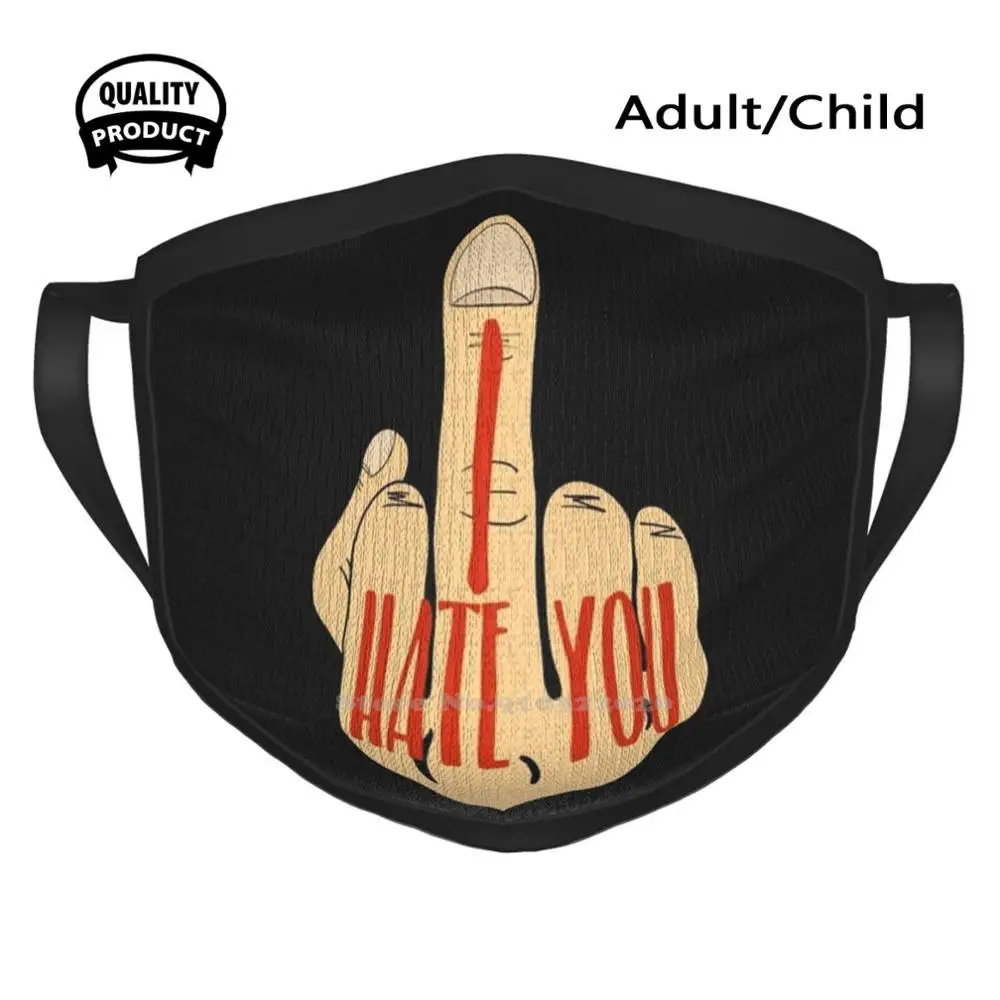 I Hate You теплые дышащие маски для лица Finger Of Honor mioff оригинальный дизайн сообщения