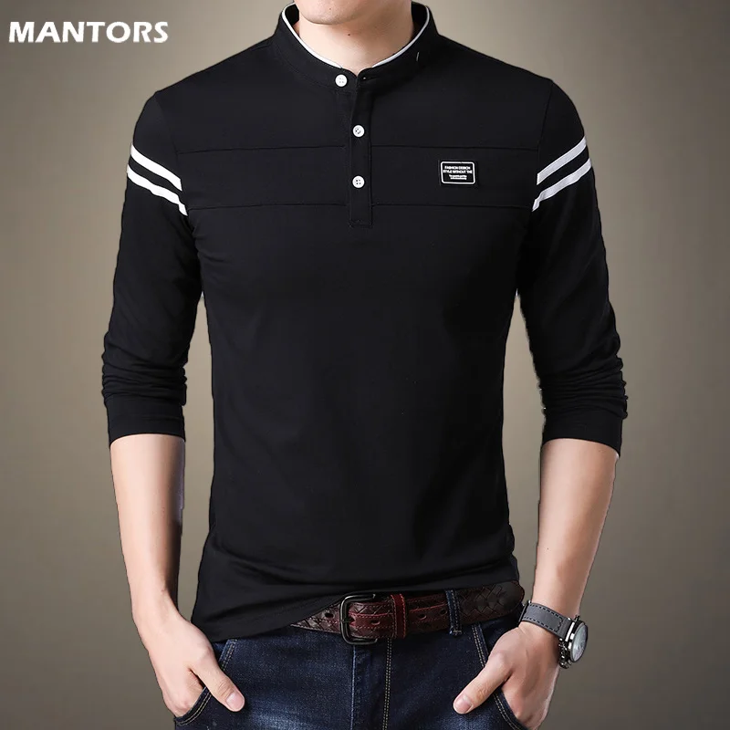 

New Sweatshirt Men Solid Polo Shirt Men Korean Fashion Clothing Long Sleeve Casual Fit Slim Man Polo Shirt Button Collar Tops