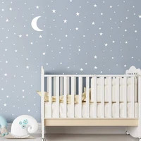 star moon combination wall sticker for kids baby rooms bedroom background home decoration wallpaper diy decals nursery stickers